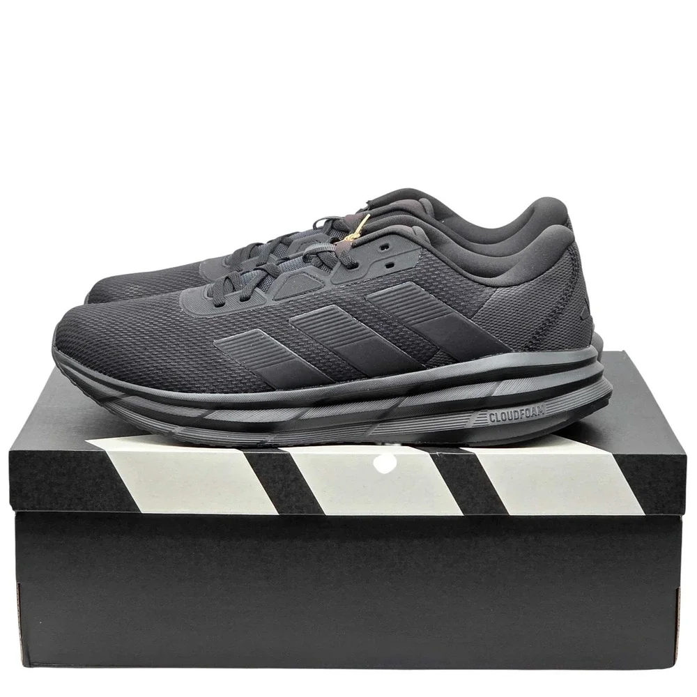 Adidas Galaxy 7 Running Shoes Men's Size 12.5 Triple Black Cloudfoam NWT ID8757